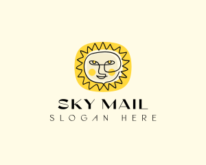 Happy Sun Face logo design