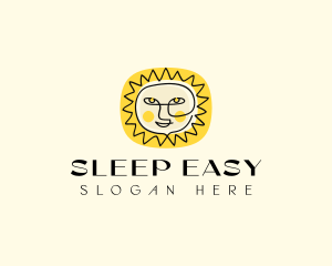 Happy Sun Face logo design