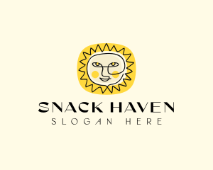 Happy Sun Face logo design