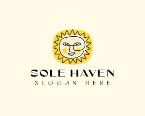 Happy Sun Face logo design