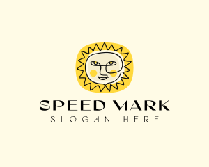 Happy Sun Face logo design