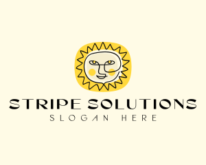 Happy Sun Face logo design