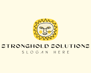 Happy Sun Face logo design