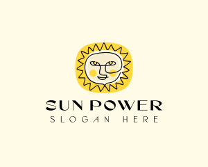 Happy Sun Face logo design