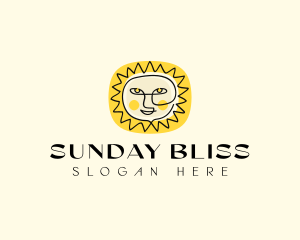 Happy Sun Face logo design