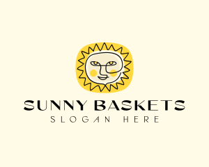 Happy Sun Face logo design