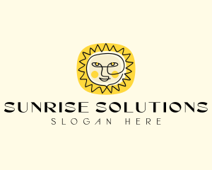 Sun - Happy Sun Face logo design