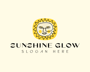 Sunlight - Happy Sun Face logo design