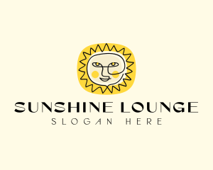 Happy Sun Face logo design