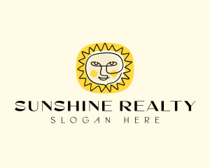 Happy Sun Face logo design