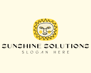 Sunlight - Happy Sun Face logo design