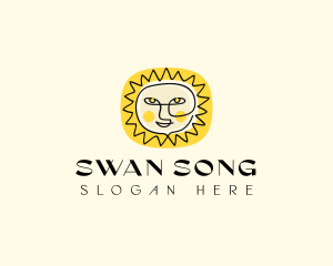 Happy Sun Face logo design