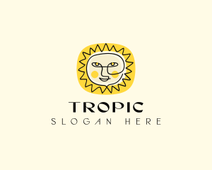 Happy Sun Face logo design