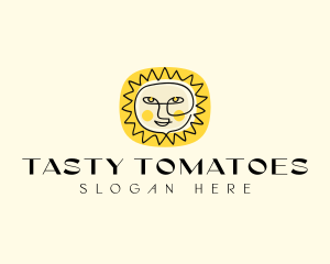 Happy Sun Face logo design