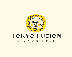 Happy Sun Face logo design