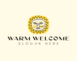 Happy Sun Face logo design