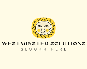 Happy Sun Face logo design