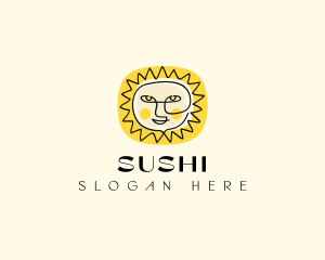 Happy Sun Face logo design