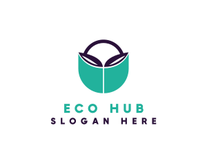 Eco Organic Leaf logo design