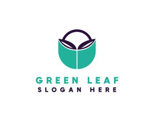 Eco Organic Leaf logo design