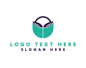 Vegan - Eco Organic Leaf logo design