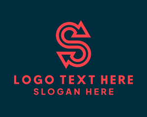 Agency - Red Logistics Letter S logo design