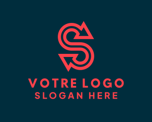 Red Logistics Letter S Logo