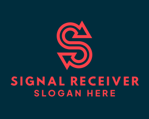 Red Logistics Letter S logo design