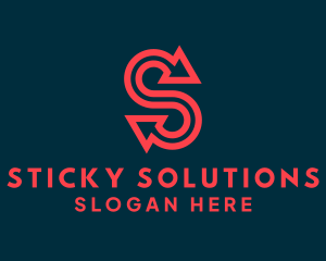 Red Logistics Letter S logo design