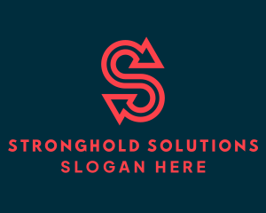 Red Logistics Letter S logo design