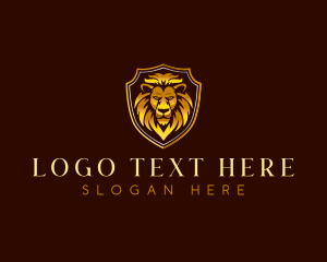 Financial - Lion Regal Shield logo design