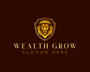 Lion Regal Shield logo design