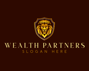 Lion Regal Shield logo design