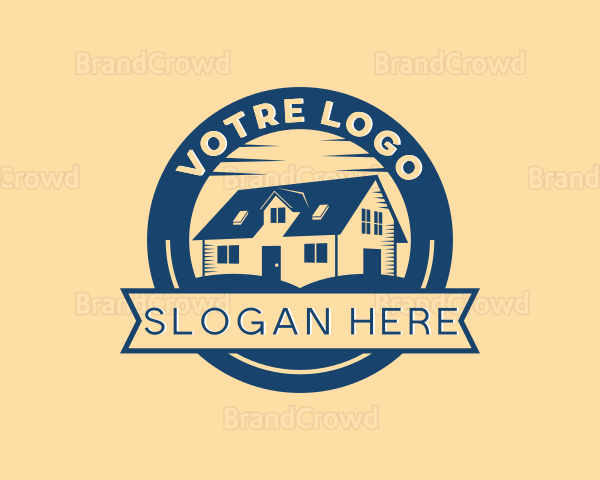 Realtor Property Roofing Logo