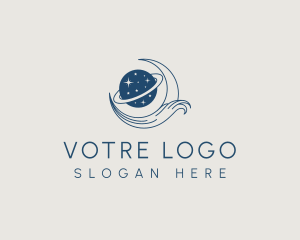 Space - Dream Crescent Moon logo design