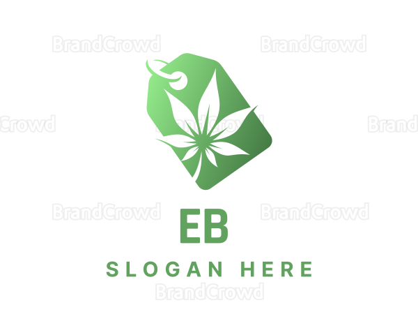 Green Cannabis Tag Logo