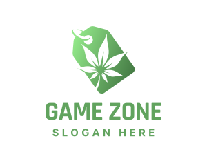 Vape Shop - Green Cannabis Tag logo design