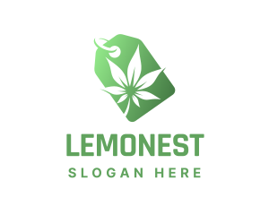 Vape - Green Cannabis Tag logo design