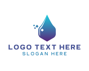 Liquid - Gradient Liquid Droplet logo design