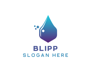 Oil - Gradient Liquid Droplet logo design