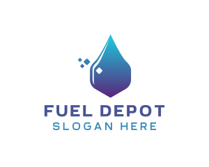 Petrol - Gradient Liquid Droplet logo design