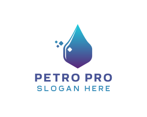 Petroleum - Gradient Liquid Droplet logo design