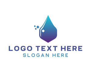 Petroleum - Gradient Liquid Droplet logo design