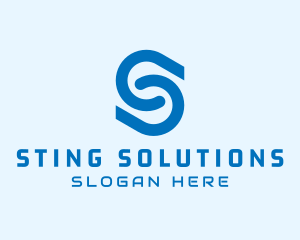 Online Network Letter S logo design