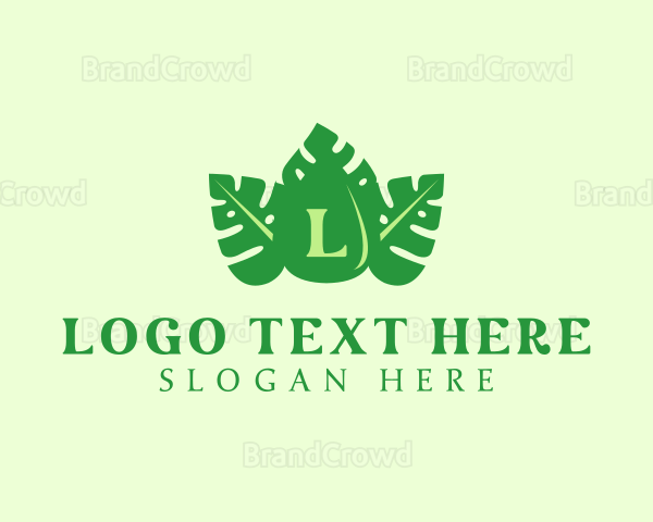 Tropical Leaf Droplet Logo