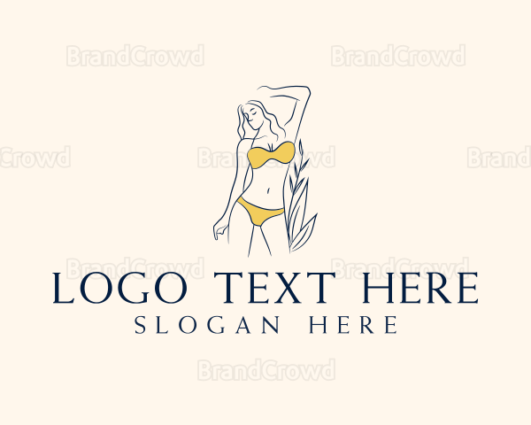 Yellow Swimsuit Woman Logo