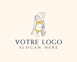 Yellow Swimsuit Woman Logo
