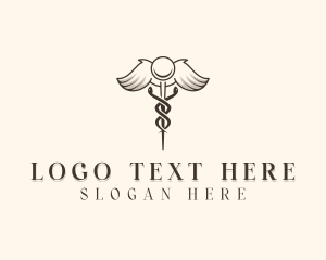 Wings - Medical Healthcare Caduceus logo design