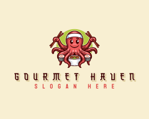 Octopus Sushi Restaurant logo design