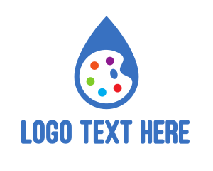 Mineral - Water Drop Art Paint Palette logo design